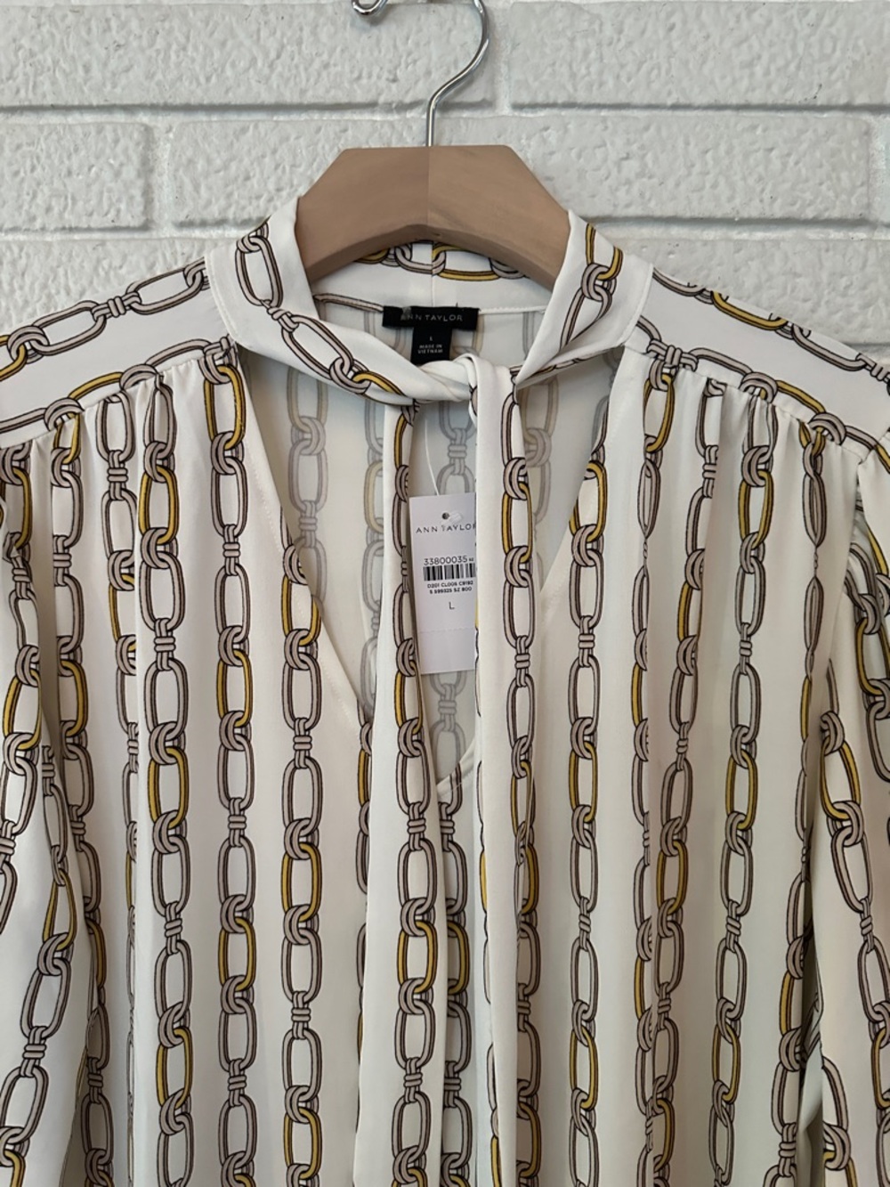 NWT ANN TAYLOR CHAIN LINK PATTERN TOP LARGE - Picture 2 of 6
